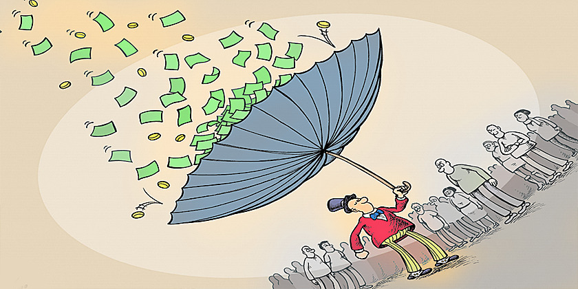 貧乏人から搾取する金持ち