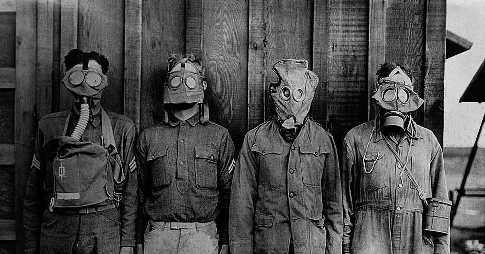 第一次世界大戦で使用された毒ガス:マスタード用ガスマスク