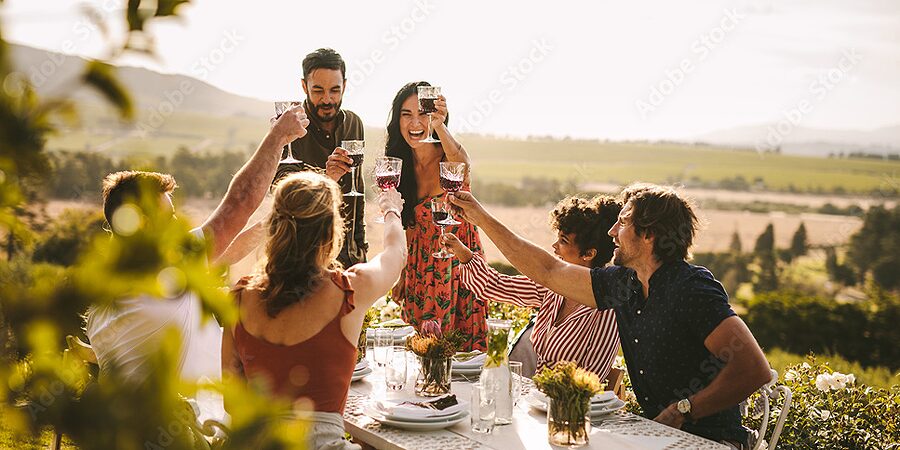 適度に赤ワインを飲む