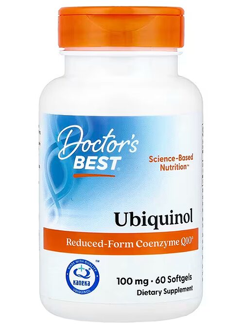 Doctor's Best, 還元型カネカ入りユビキノール、100 mg、ソフトジェル60錠