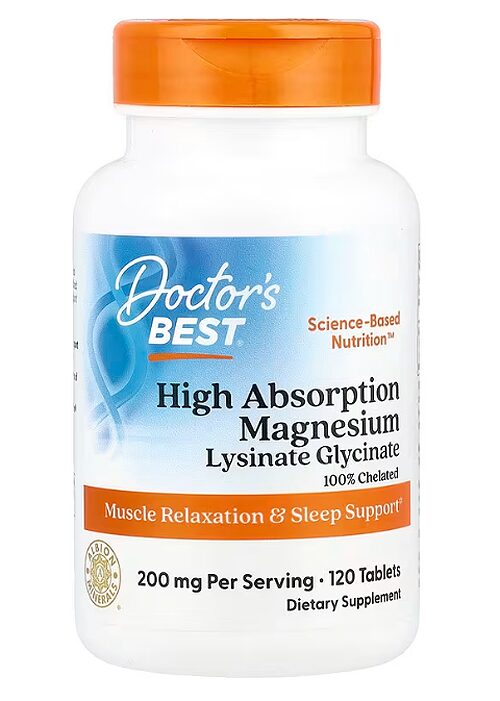 Doctor's Best, 高吸収性マグネシウム、120粒（1粒あたり100mg）