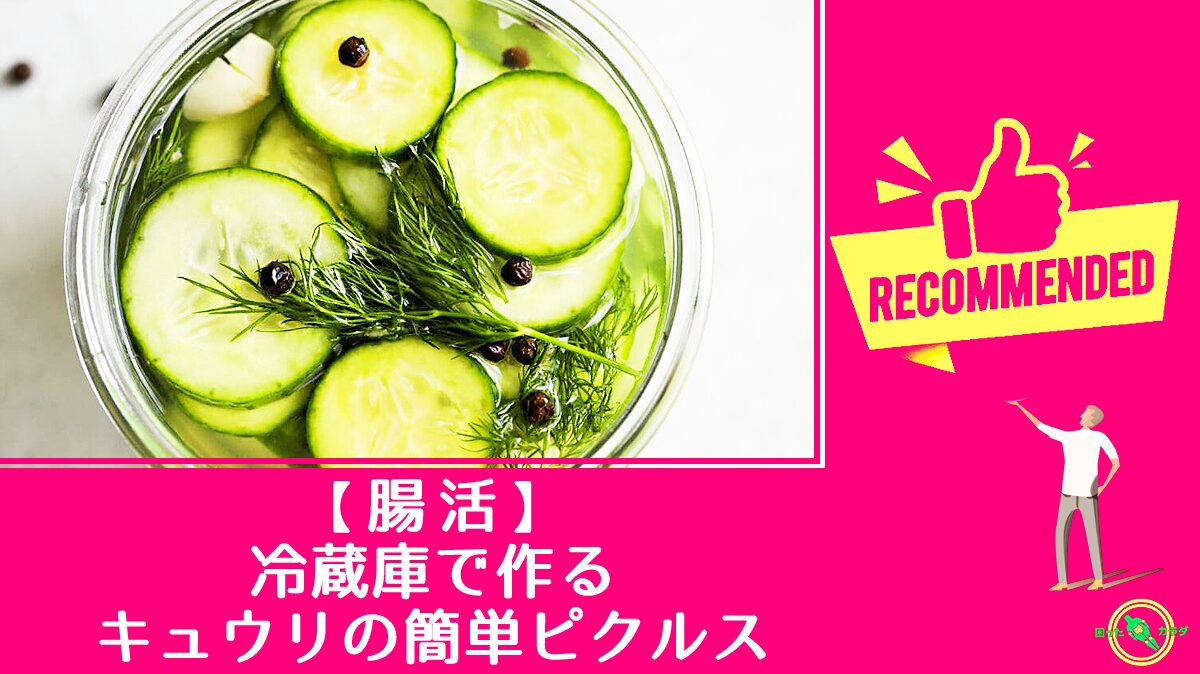 【 腸活 】 冷蔵庫 で作る キュウリ の簡単 ピクルス