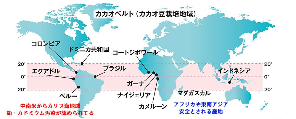 カカオ豆 の産地