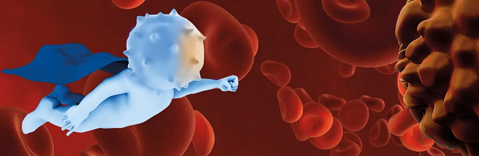 癌細胞 を攻撃する 白血球