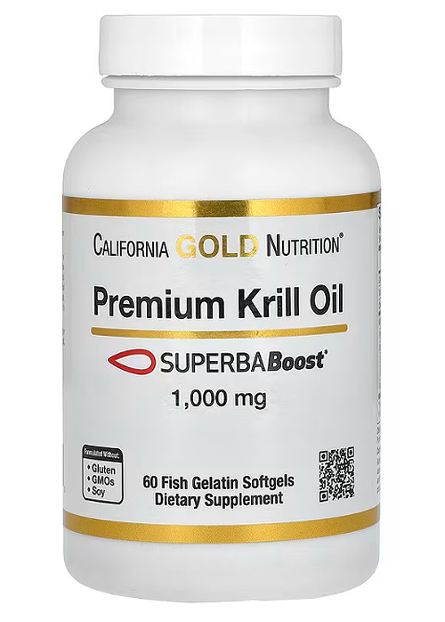 California Gold Nutrition, SUPERBABoost（スパーバブースト）使用プレミアムクリルオイル、1,000mg、魚ゼラチンソフトジェル60粒