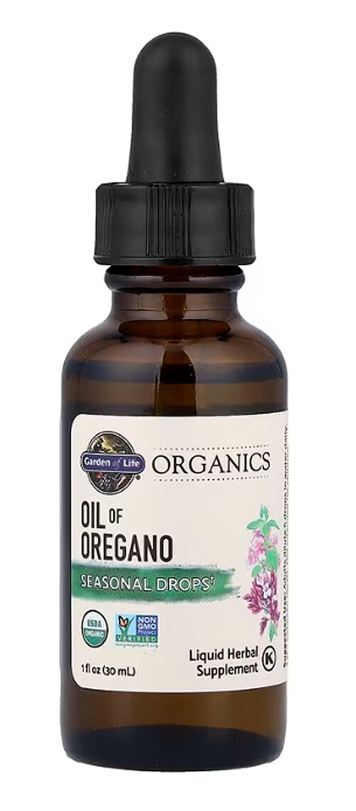Garden of Life, オーガニック、オイル オブ オレガノ、シーズナル ドロップ、アルコールフリー、30ml
