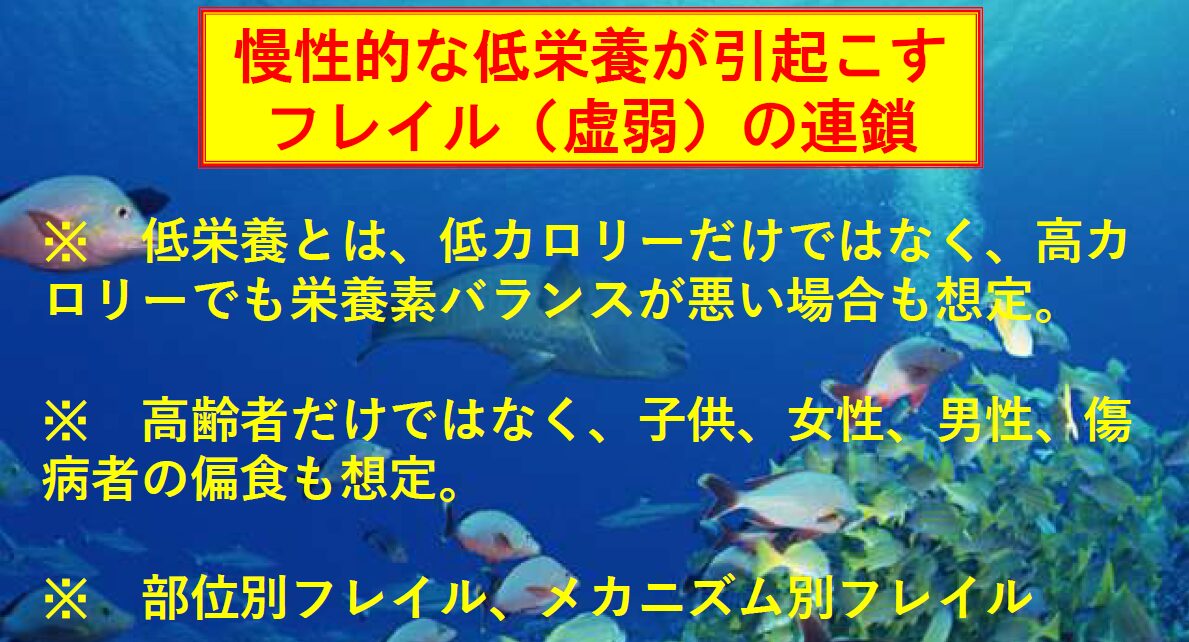 低栄養が引き起こすフレイルの連鎖