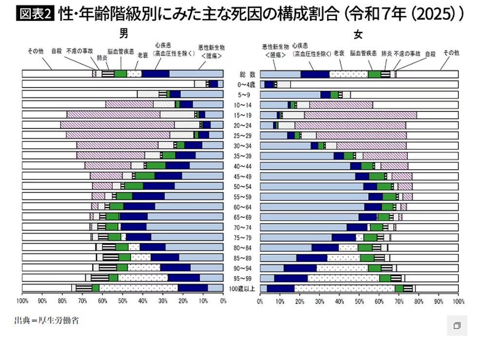 性別・年齢別　死因割合