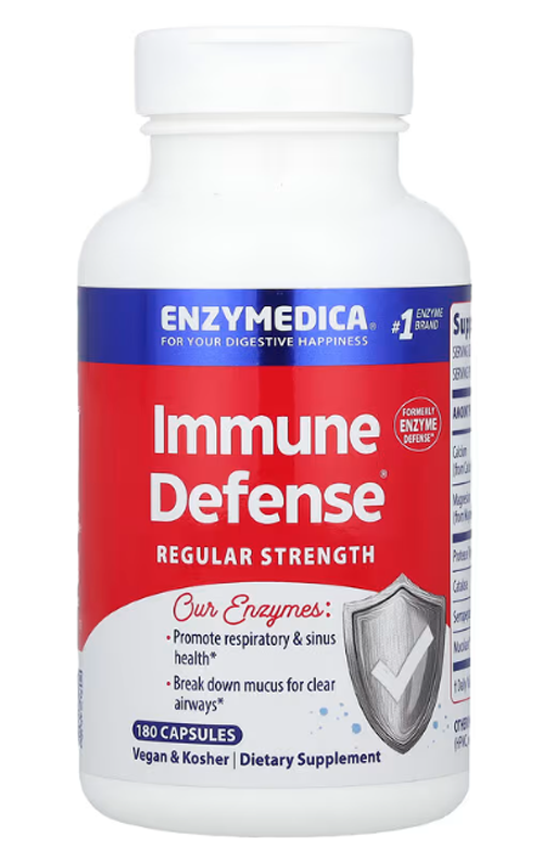 Enzymedica（エンザイメディカ）, Immune Defense®、通常濃度、180粒